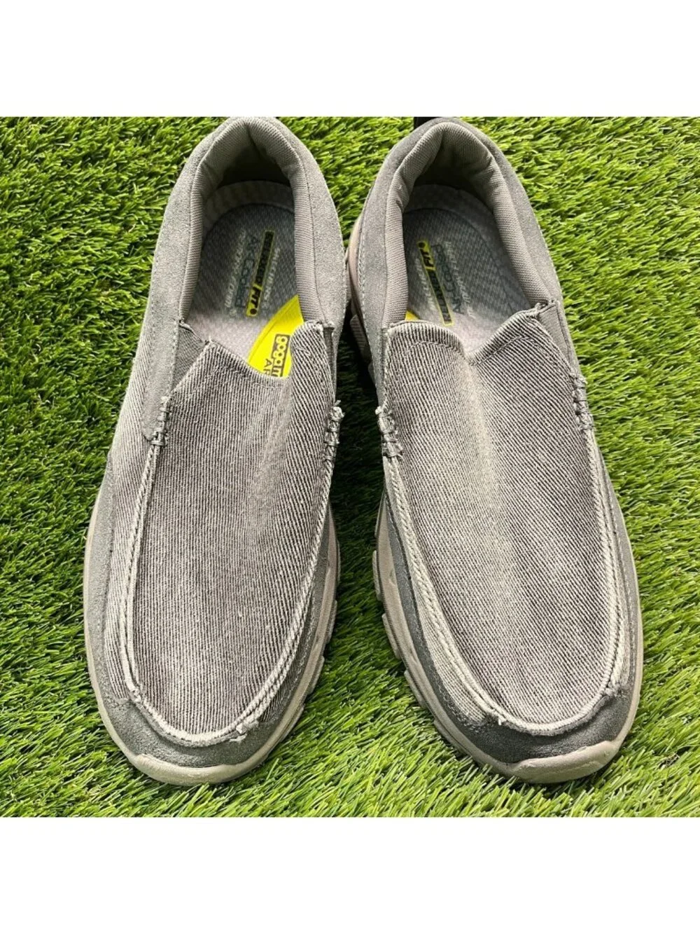 Skechers Palmero Matthis Mens Size 12 Charcoal Gray Casual Classic Slip On Shoes